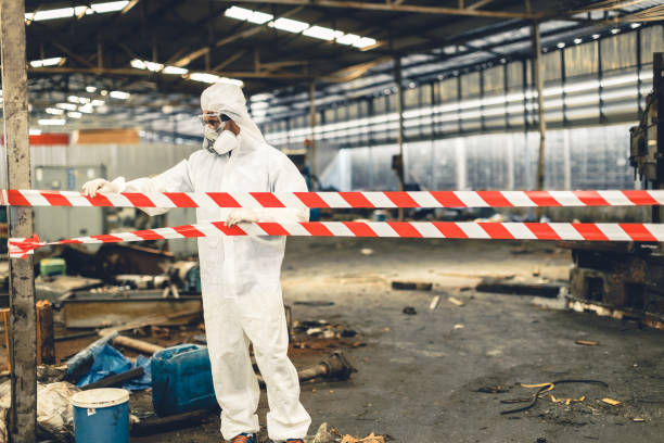 Professional Infectious Disease Decontamination technician working in Riverside, IL